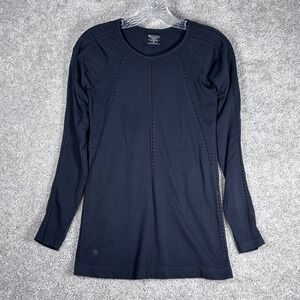 Athleta‎ XS Black Long Sleeve Top Lightweight Athletic Training Shirt